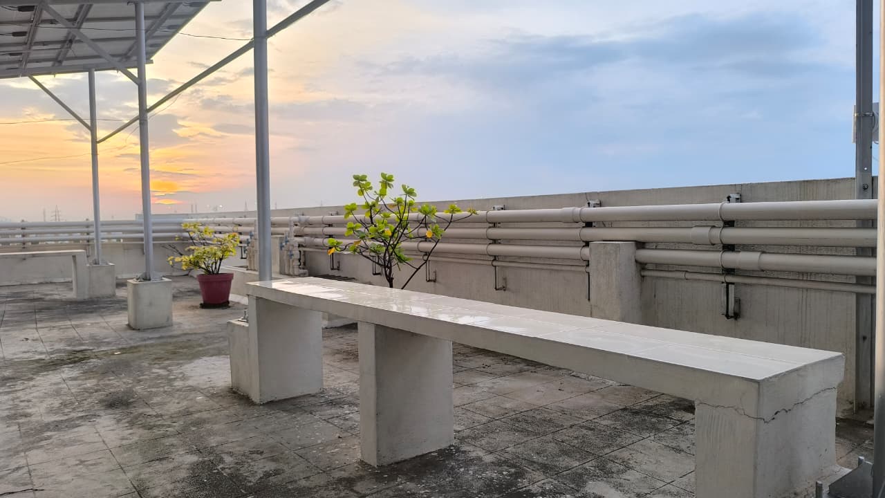 Phase II — Rooftop terrace at sunset